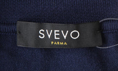Svevo Parma Dark Blue Wool 1/4 Zip Polo Sweater - (SV31620237) - Parent