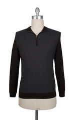 Svevo Parma Brown Wool 1/4 Zip Sweater - (SV823232) - Parent