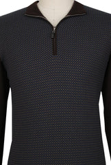 Svevo Parma Brown Wool 1/4 Zip Sweater - (SV823232) - Parent