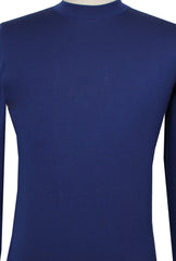 $725 Svevo Parma Blue Wool Crewneck Sweater - (SV4192511) - Parent