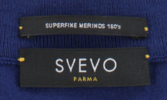 $725 Svevo Parma Blue Wool Crewneck Sweater - (SV4192511) - Parent