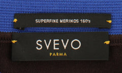 $800 Svevo Parma Blue Wool 1/4 Button Polo Sweater - (SV419253) - Parent