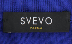 $775 Svevo Parma Blue Silk 1/4 Button Polo Sweater - (SV424254) - Parent