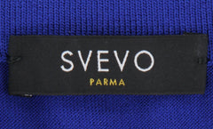 $775 Svevo Parma Blue Silk 1/4 Button Polo Sweater - (SV424254) - Parent