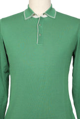 Svevo Parma Green Silk Blend Polo Sweater - (SV316202312) - Parent