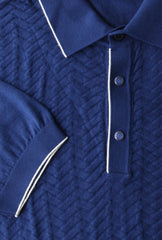 Svevo Parma Dark Blue Solid Cotton Polo - (SV39229) - Parent
