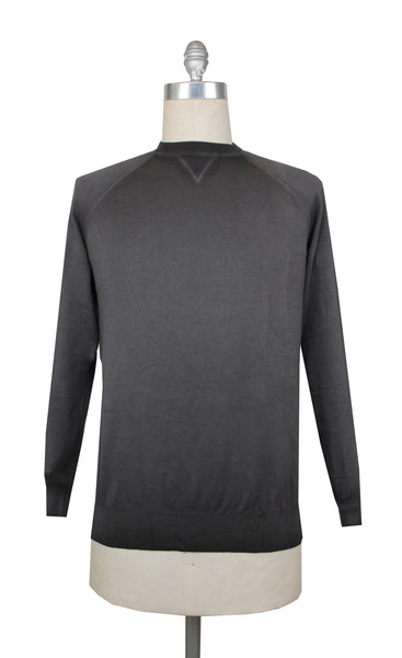 $600 Svevo Parma Gray Cotton Crewneck Sweater - (SV419251) - Parent