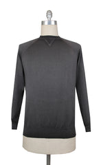 $600 Svevo Parma Gray Cotton Crewneck Sweater - XXL/56 - (SV419251)