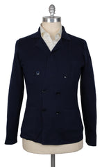 $1225 Svevo Parma Dark Blue Cotton Resort Jacket - XXL US/56 EU - (SV1229224)