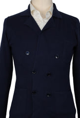 $1225 Svevo Parma Dark Blue Cotton Resort Jacket - (SV1229224) - Parent