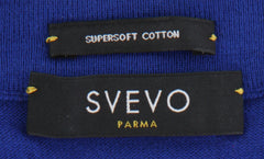 $525 Svevo Parma Blue Cotton Crewneck Sweater - (SV419252) - Parent