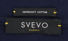$800 Svevo Parma Dark Blue Silk Polo Sweater - (SV4242512) - Parent