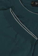 $750 Svevo Parma Dark Green Cotton Crewneck Sweater - (SV425243) - Parent