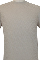 $750 Svevo Parma Beige Cotton Crewneck Sweater - (SV425241) - Parent