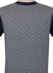 $700 Svevo Parma Navy Blue Cotton Crewneck Sweater - (SV425248) - Parent