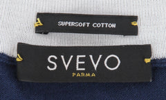 $700 Svevo Parma Navy Blue Cotton Crewneck Sweater - (SV425248) - Parent