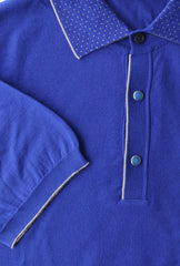 Svevo Parma Blue Solid Cotton Polo - (SV392228) - Parent