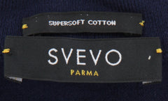 $500 Svevo Parma Navy Blue Cotton Crewneck Sweater - (SV424251) - Parent