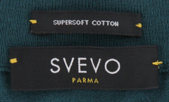 $600 Svevo Parma Dark Green Cotton Crewneck Sweater - (SV4252415) - Parent