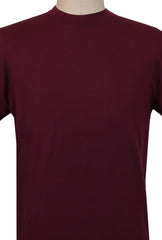 $600 Svevo Parma Burgundy Red Cotton Crewneck Sweater - (SV4252414) - Parent