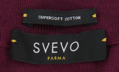 $600 Svevo Parma Burgundy Red Cotton Crewneck Sweater - (SV4252414) - Parent