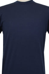 $600 Svevo Parma Dark Blue Cotton Crewneck Sweater - (SV4252418) - Parent