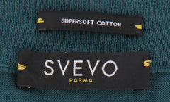 $600 Svevo Parma Dark Green Cotton Crewneck Sweater - (SV4252420) - Parent