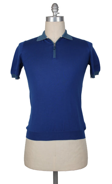 Svevo Parma Blue Solid Cotton Polo - (SV13233) - Parent