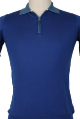 Svevo Parma Blue Solid Cotton Polo - (SV13233) - Parent