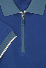 Svevo Parma Blue Solid Cotton Polo - (SV13233) - Parent