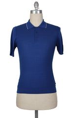 Svevo Parma Blue Fancy Cotton Polo - Medium/50 - (SV13235)