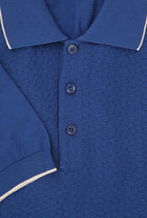 Svevo Parma Blue Fancy Cotton Polo - (SV13235) - Parent