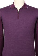 Svevo Parma Purple Fancy Cashmere Blend Polo - (SV114232) - Parent