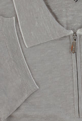 $950 Svevo Parma Light Brown Silk Blend Polo Sweater - (SV215258) - Parent