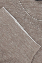 $875 Svevo Parma Brown Silk Blend Crewneck Sweater - (SV425246) - Parent