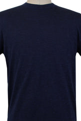 $875 Svevo Parma Dark Blue Silk Blend Crewneck Sweater - (SV4252419) - Parent