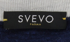 $875 Svevo Parma Dark Blue Silk Blend Crewneck Sweater - (SV4252419) - Parent