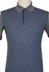 Svevo Parma Blue Check Cotton Polo - (SV13237) - Parent