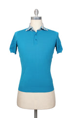 Svevo Parma Light Blue Solid Cotton Polo - Small/48 - (SV416225)