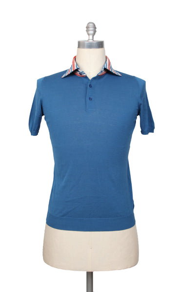 Svevo Parma Blue Solid Cotton Polo - (SV69222) - Parent