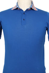 Svevo Parma Blue Solid Cotton Polo - (SV326223) - Parent