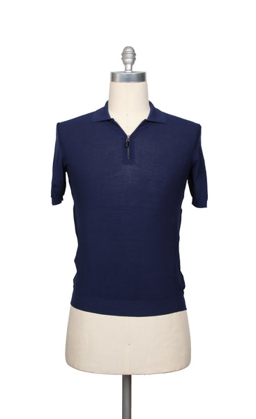 Svevo Parma Dark Blue Solid Cotton Polo - (SV392221) - Parent