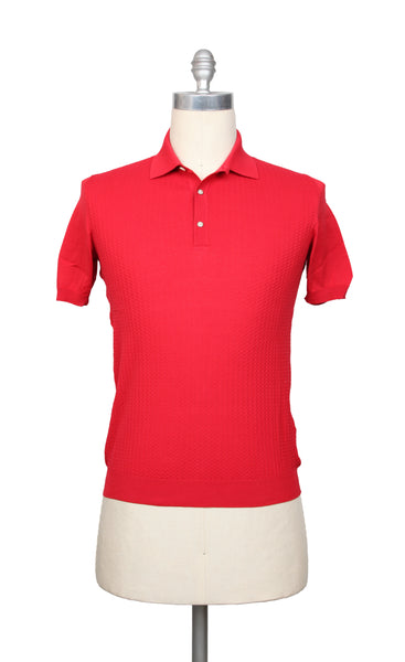 Svevo Parma Red Fancy Cotton Polo - (SV392211) - Parent