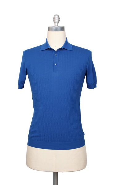 Svevo Parma Blue Solid Cotton Polo - (SV69221) - Parent