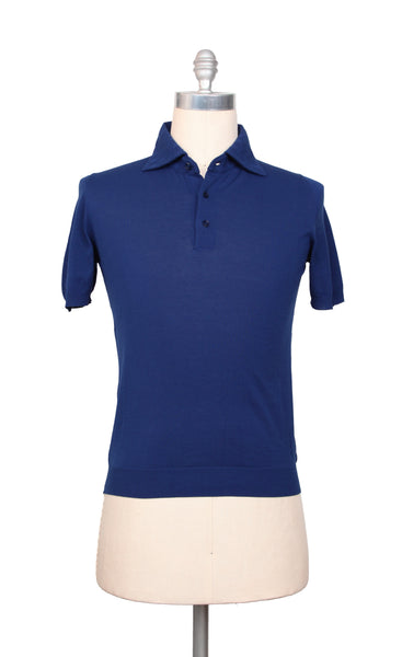 Svevo Parma Blue Solid Cotton Polo - (SV392220) - Parent