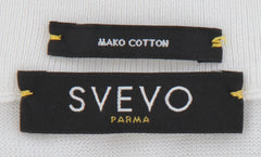 $700 Svevo Parma White Cotton Crewneck Sweater - (SV425245) - Parent