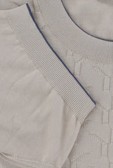 $700 Svevo Parma Beige Cotton Crewneck Sweater - (SV425244) - Parent