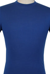 $550 Svevo Parma Blue Cotton Crewneck Sweater - (SV424255) - Parent