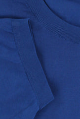 $550 Svevo Parma Blue Cotton Crewneck Sweater - (SV424255) - Parent