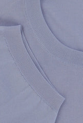 $600 Svevo Parma Light Blue Cotton Crewneck Sweater - (SV425249) - Parent